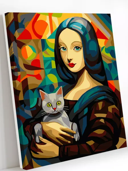 Art on Canvas Авангард-Джаконда Картина по номерам на холсте 40х50