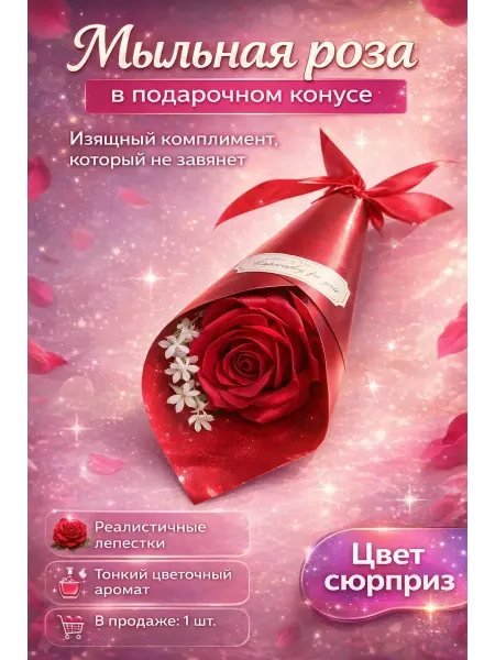 23KAN Мыльная роза в подарочной упаковке