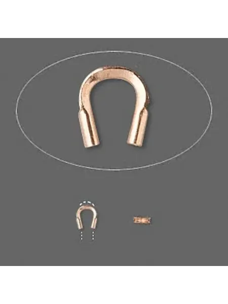 Sharmori Концевики для бижутерии, 4.5х4мм, защитные скобы, 5 пар