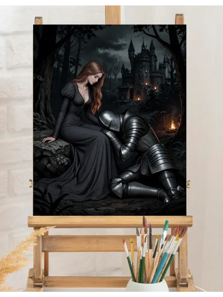 Art on Canvas Верный рыцарь Картина по номерам на холсте 40х50 см