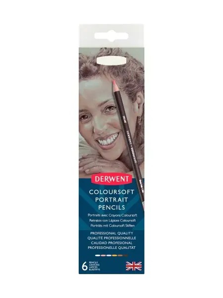 Derwent Набор цветных карандашей Coloursoft 6цв оттенки кожи