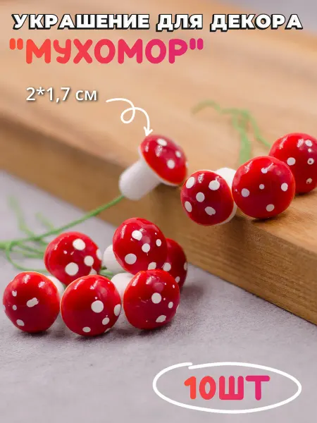 Модное хобби_38 Набор декоративных Грибов для творчества и декора