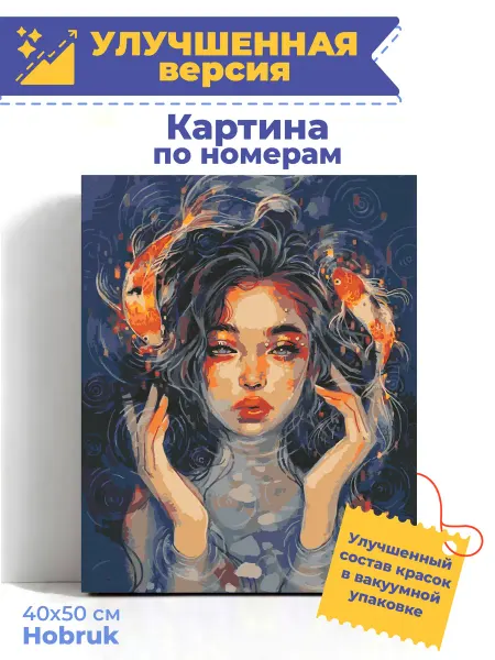 HOBRUK Картина по номерам на холсте на подрамнике 40х50 аниме