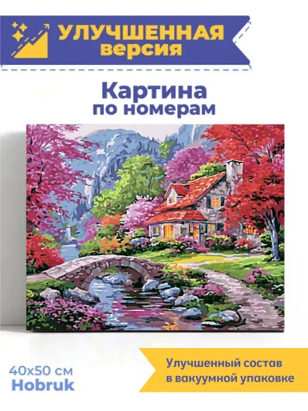 HOBRUK Картина по номерам 40х50 на холсте Дорога к дому