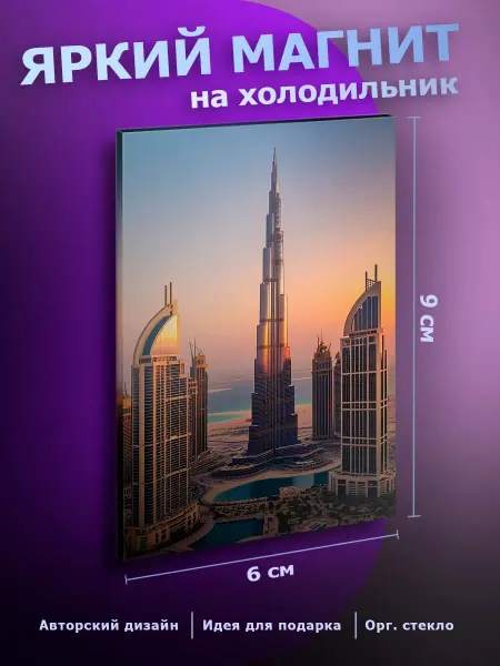 Красивый магнит на холодильник Дубай ОАЭ Абу-Даби