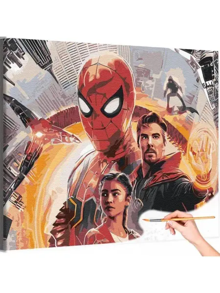 Живопись по номерам Человек паук Марвел Marvel картина по номерам 40х50