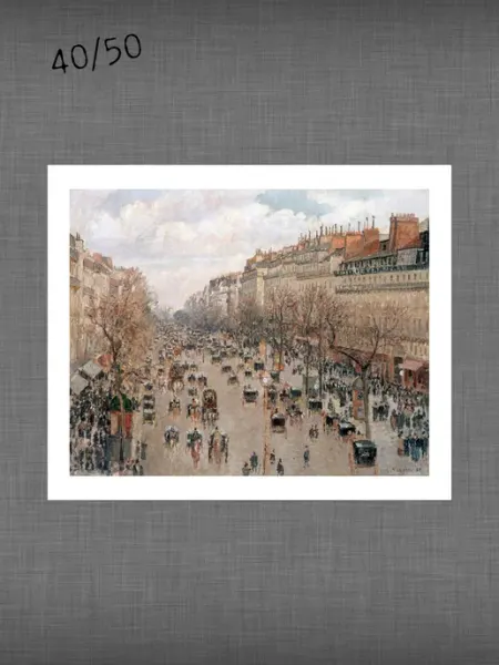 Past_today "Бульвар Монмартр в Париже", Писсарро (иск.холст, 40х50 см)