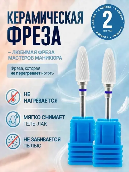 НогоТочка фреза керамическая для маникюра педикюра снятия кукуруза