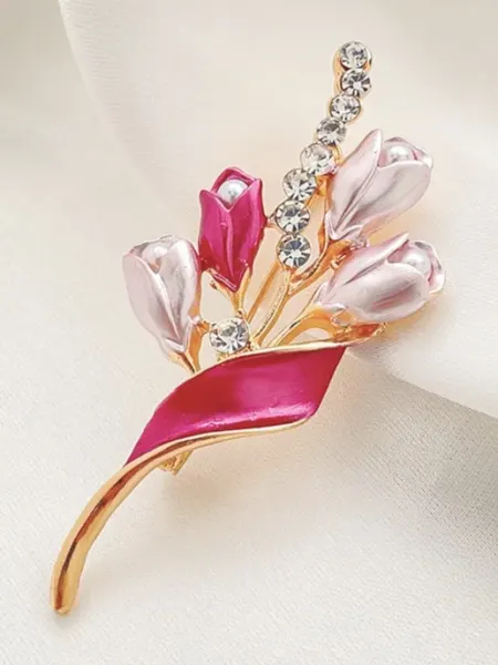 Fashion Jewelry Брошь букет с цветами