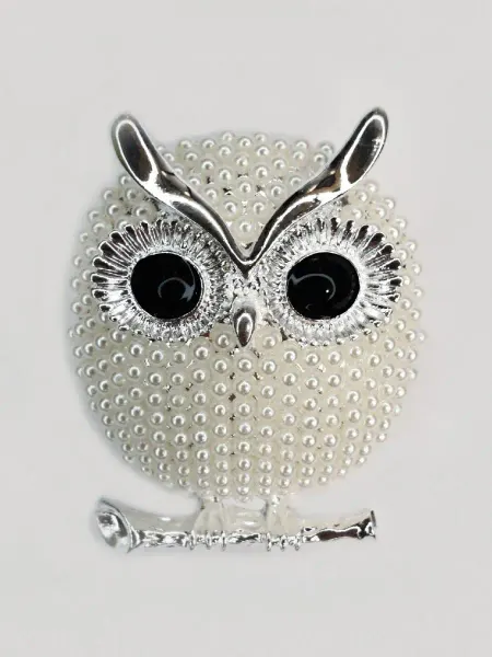 Keyring Брошь Жемчужная сова