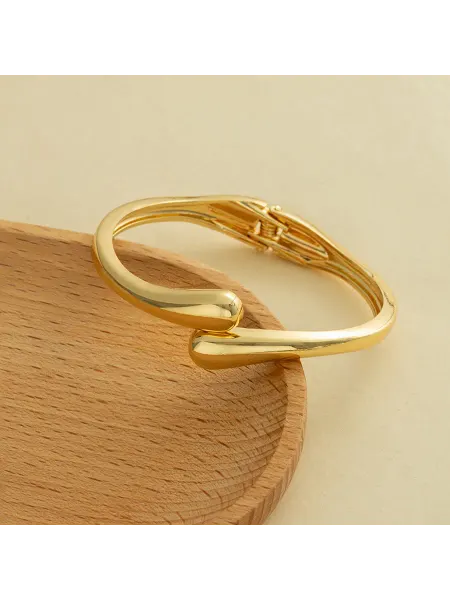 YAccessories Браслет на руку кафф капля золотистый old money