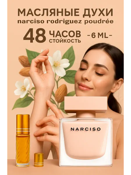 Масляные духи стойкие Narciso Rodriguez Poudrée 6мл