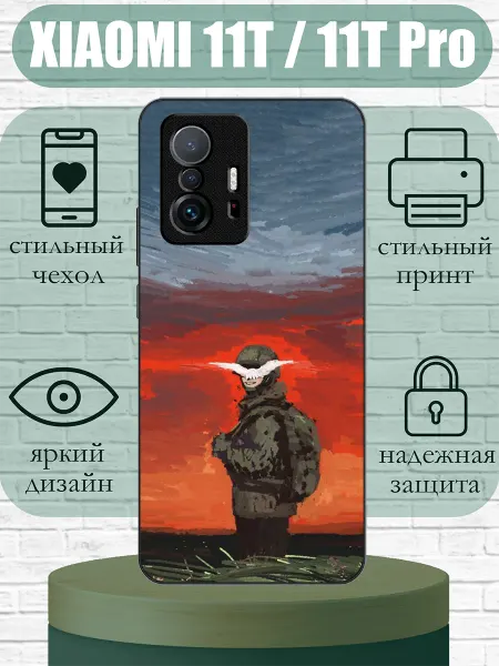 SLIMUSHOP Чехол на Xiaomi 11T с принтом солдат