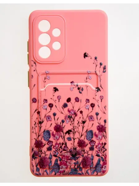 NOOTO Накладка Summer с карманом для Samsung Galaxy A52 розовая