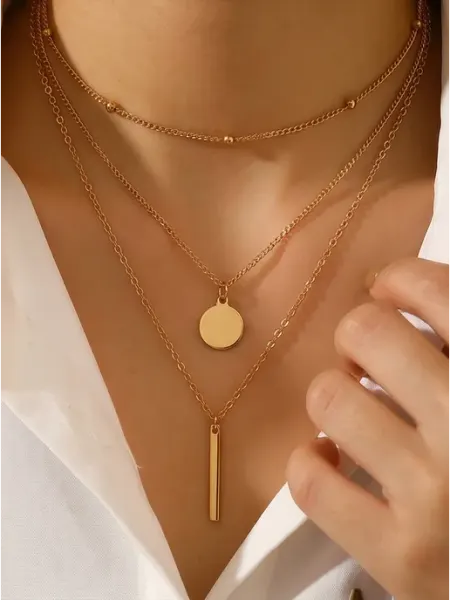 M.A.R.Y. Royal accessories Колье многослойное, цепочка тройная