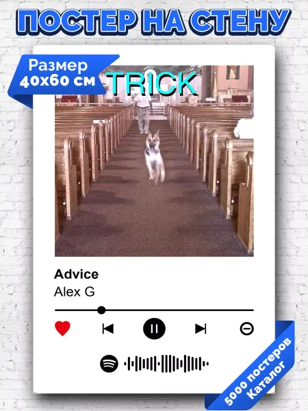 Arthata-spotify постер Спотифай постер Спотифай постер Alex G - Advice 40х60