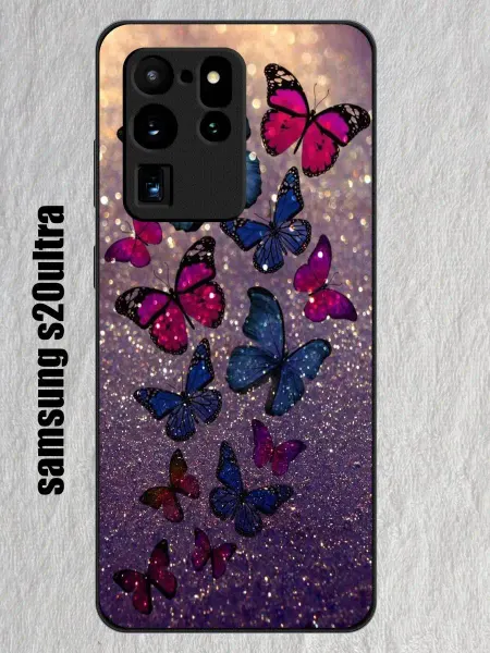 CasePhone67 Силиконовый чехол на samsung S20 ultra с принтом бабочки
