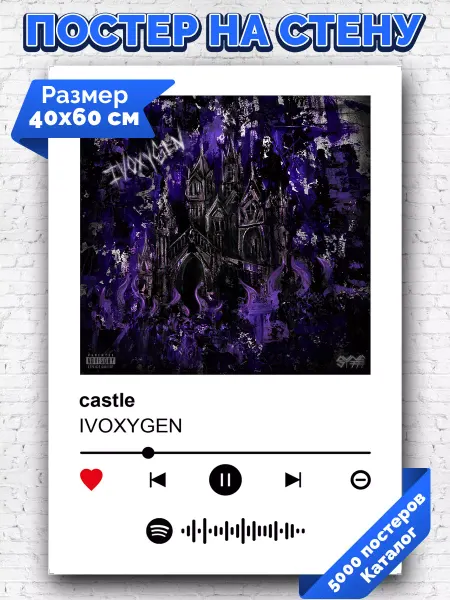 Arthata-spotify постер Спотифай постер Спотифай постер IVOXYGEN - Castle 40х60