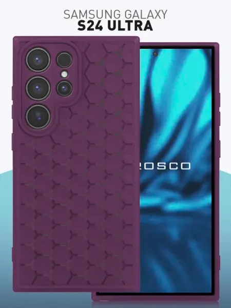 Rosco Чехол на Samsung S24 Ultra фиолетовый текстурный