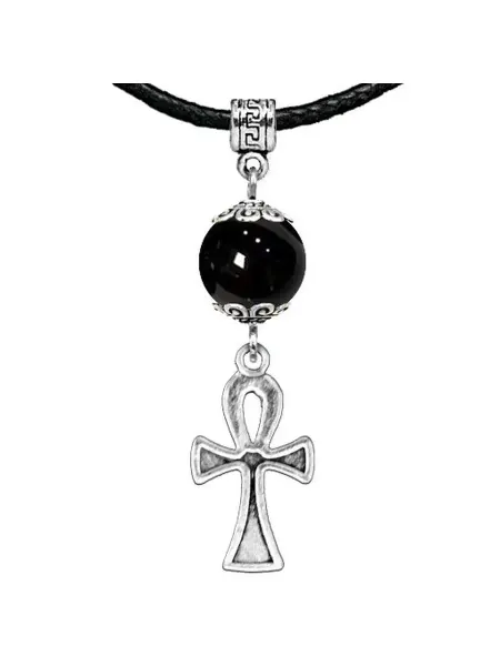 Runes&Gems Амулет Анкх (здоровье, счастье, долголетие), черный агат