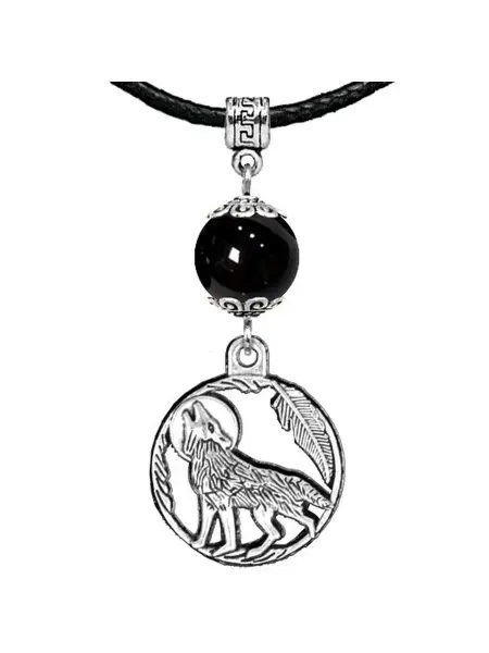 Runes&Gems Амулет Волк (защита, сила, победа), черный агат