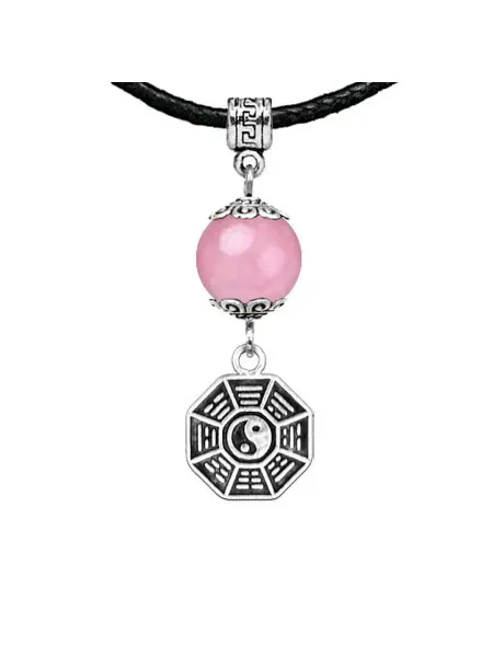 Runes&Gems Амулет Багуа (защита от негативной энергии), розовый кварц