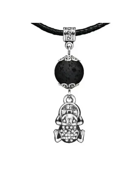 Runes&Gems Амулет Лягушка с монетой (богатство), лава
