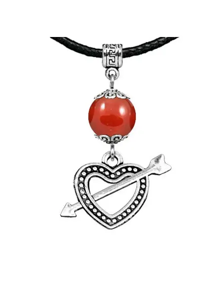 Runes&Gems Амулет Сердце со стрелой (любовь), сердолик