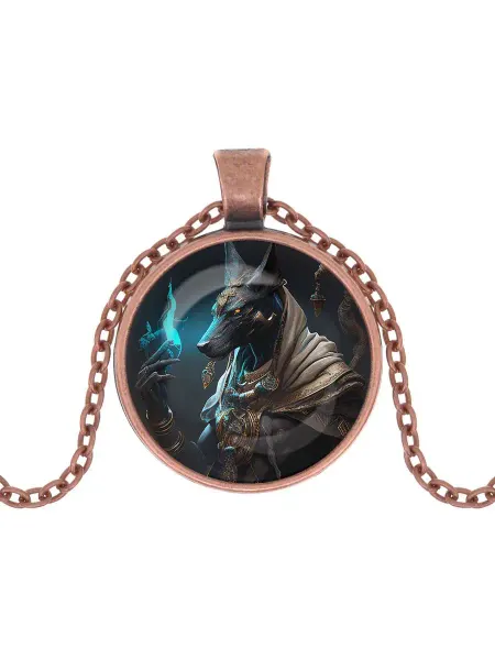Runes&Gems Кулон-амулет с цепочкой и подвеской Анубис