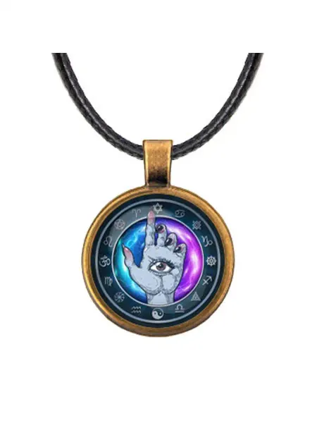 Runes&Gems Кулон-амулет со шнурком Рука с глазом