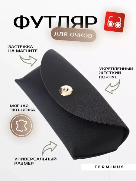 ОЧКИ ТЕРМИНУС Футляр для очков на магните черный
