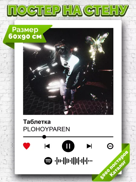 Arthata-spotify постер Спотифай постер Спотифай постер PLOHOYPAREN - Таблетка 40х60
