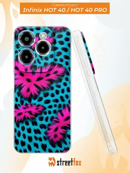 Street Fox Чехол на Infinix HOT 40 HOT 40 PRO с Леопардовым принтом