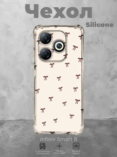 PRINTberries Чехол на Infinix Smart 8 с принтом Бантики