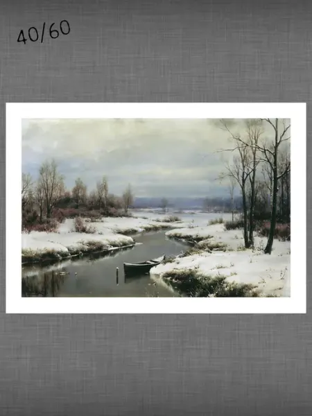 Past_today "Начало зимы", Иван Вельц (искусст.полотно, 40х60 см)