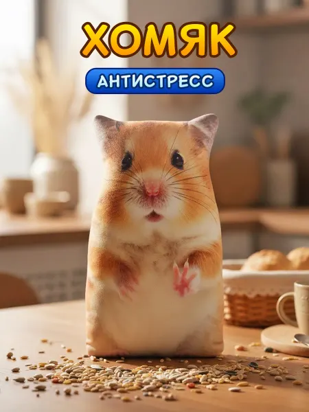 Нескучные вещи Подушка игрушка антистресс Хомяк