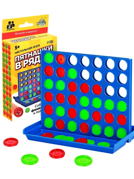 ЛАС ИГРАС Логическая игра "Пятнашки в ряд", мини-версия, для двоих