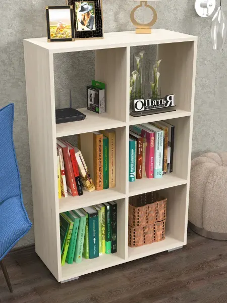 ОпятьЯ Стеллаж деревянный напольный в комнату для книг