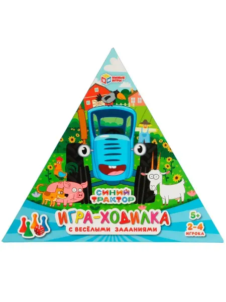 Умные игры Настольная игра ходилка для компании детей Синий трактор