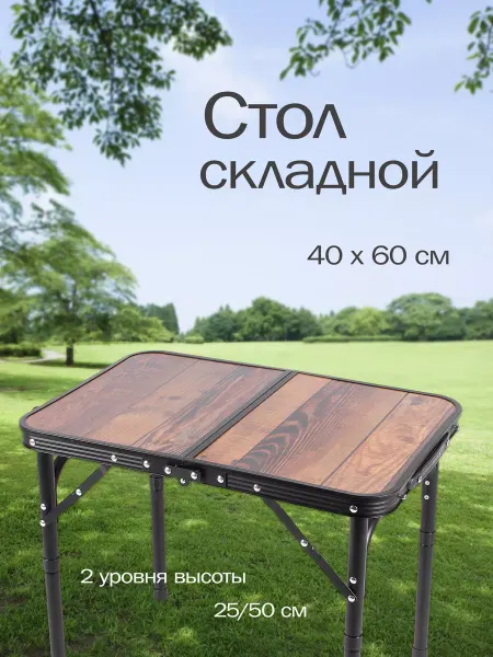 Стол складной для кемпинга 60 х 40 см