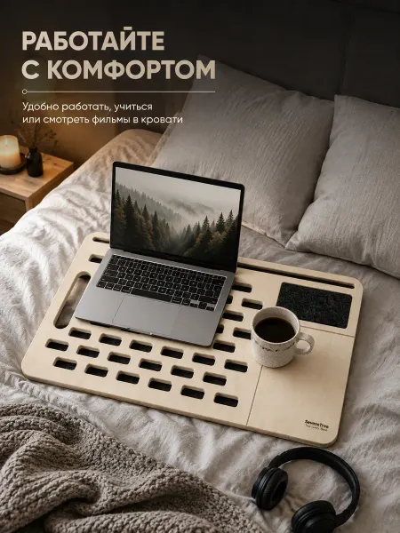 SevensTree Подставка для ноутбука деревянная