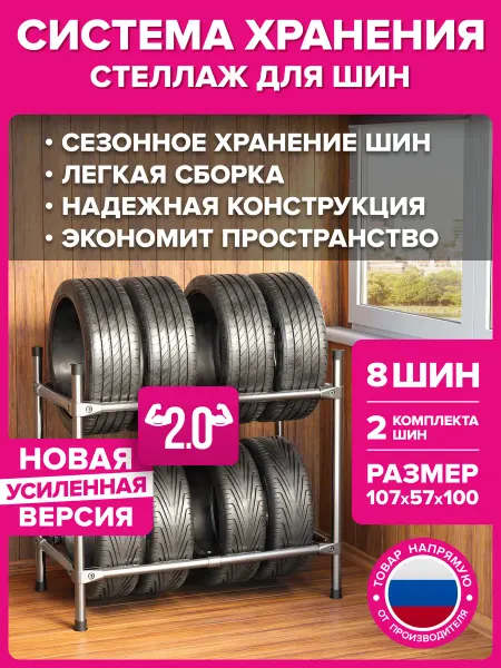 Фурнитура для твоей мебели Система хранения для гаража стеллаж для шин и колес