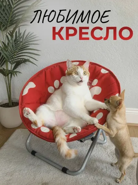 ПРОДУКЦИЯ Кресло раскладное со спинкой, лежанка для кошек и собак