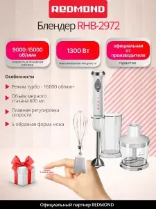 Red solution Блендер погружной RHB-2972 1300Вт белый