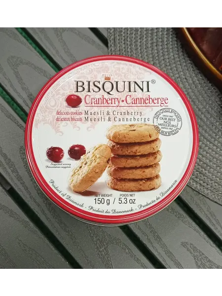 Bisquini Печенье с мюсли и клюквой, 150г