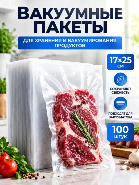 BLACKRED Пакеты для вакууматора рифленые 17х25 100 шт