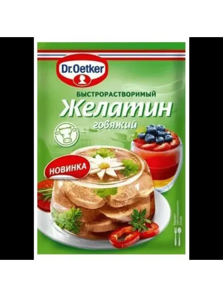 Dr. Oetker Желатин Dr.Oetker пищевой говяжий 20 г 2 шт!!