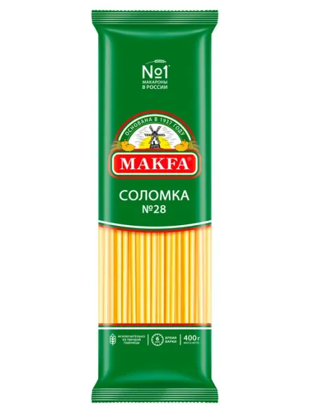 Макаронные изделия Makfa Соломка N28 вермишель, 400