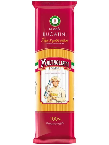 Макаронные изделия Maltagliati №8 Букатини, 450 г