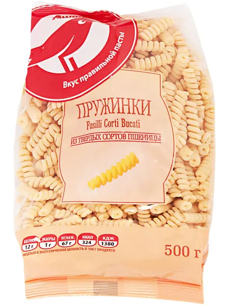 Макаронные изделия АШАН Красная птица пружинки, 500 г